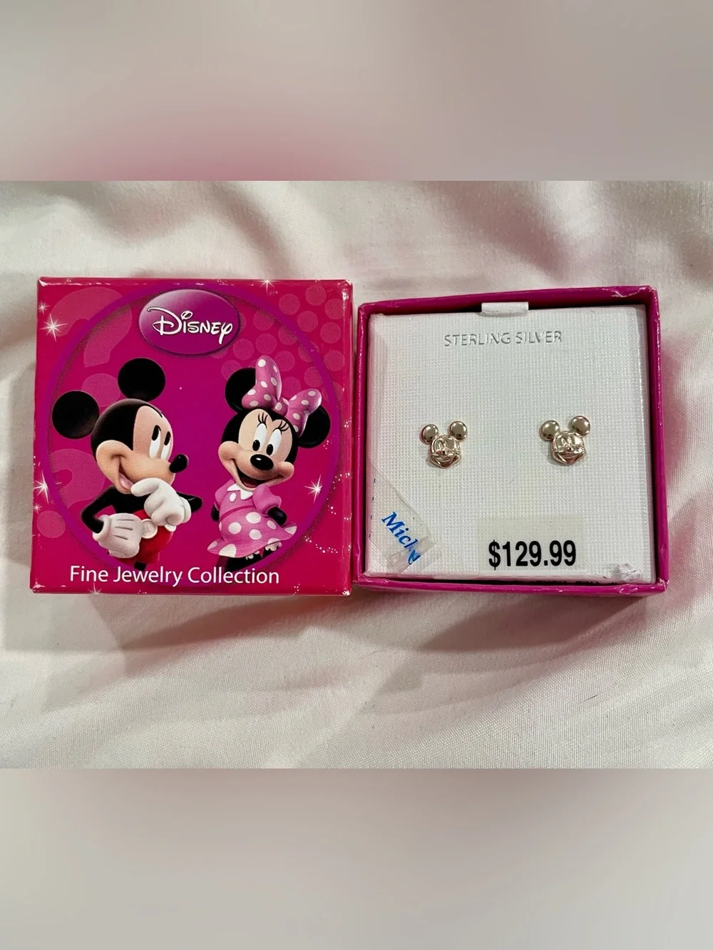 NWT Disney Mickey Mouse Icon 925 Sterling Silver Stud Earrings - New in Box